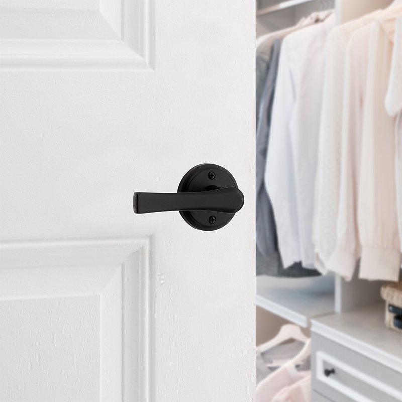 Weiser Katella 9GLA120-127 Dummy Door Handle, Lever Handle, Transitional Design, Matte Black, Residential, Zinc