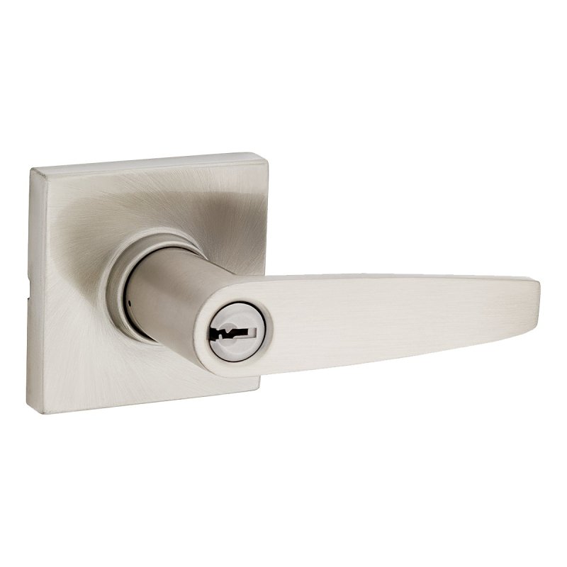Weiser Safe Lock Winston 9SL50000-114 Entry Door Handle, Lever Handle, Satin Nickel, 3 Grade, Universal Hand
