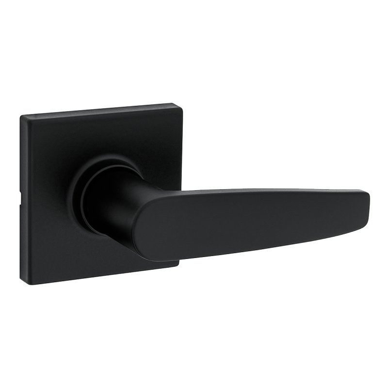 Weiser Safe Lock Winston 9SL10000-113 Passage Door Handle, Lever Handle, Matte Black, 1-3/8 to 1-3/4 in Thick Door