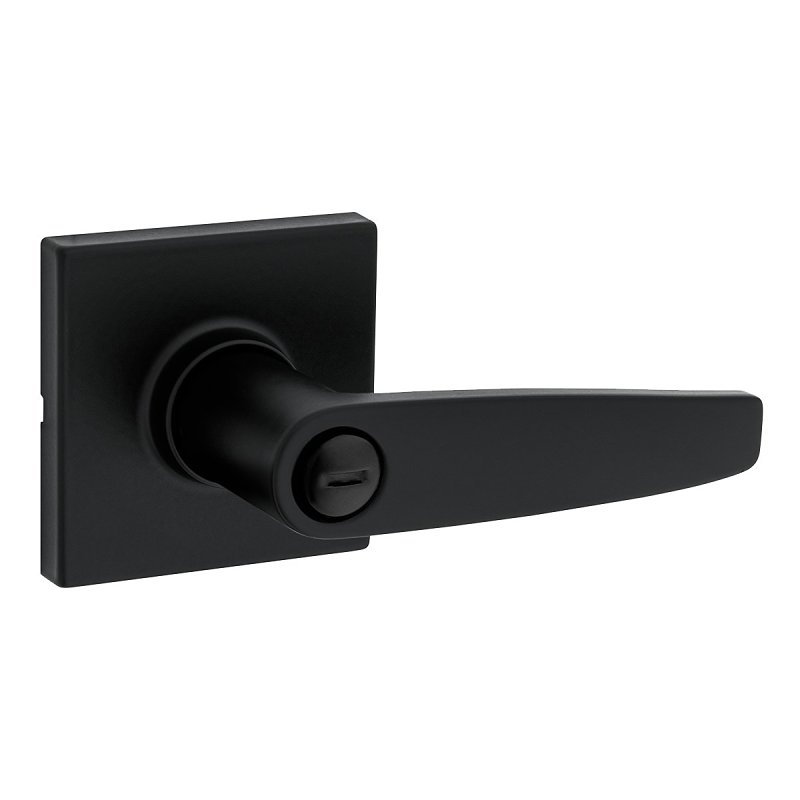 Weiser Safe Lock Winston 9SL30000-090 Privacy Door Handle, Traditional Design, Lever Handle, Matte Black, Turn Piece