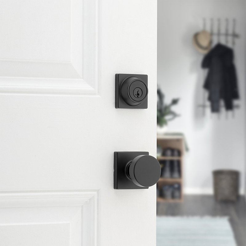Weiser Cambie 9GACS74810-003 Combination Lockset, Knob Handle, Contemporary Design, Matte Black, Turn Piece