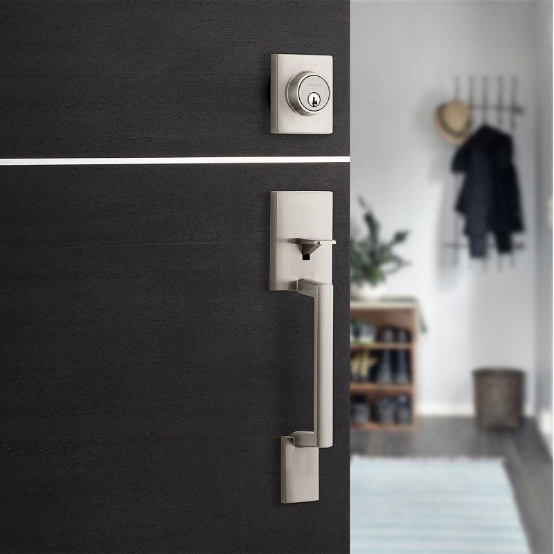 Weiser Safe Lock Branton 9SH11000-025 Handleset with Reminy Lever, 3 Grade, Satin Nickel