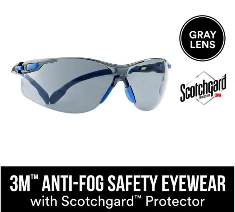 Scotchgard 47211H1-VDC-PS Anti-Fog Goggle with Scotchgard Protector, Universal, Wraparound Frame, Polycarbonate Frame