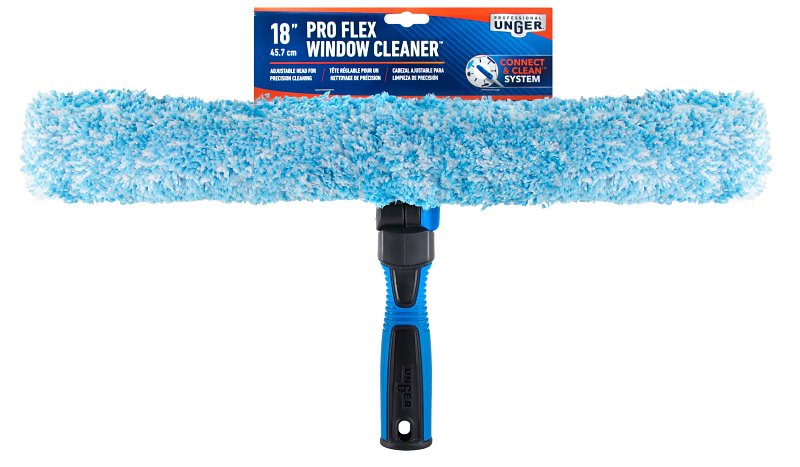 Unger Professional 981660 2-In-1 Window Cleaner, 18 in L Head, Plastic Head, 3.54 in L