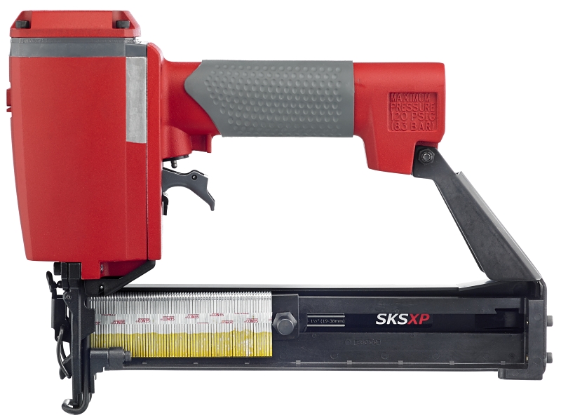 Senco 300184N Medium-Heavy Wire Stapler, 7/16 in W Crown, 3/4 to 1-1/2 in L Leg, 145 Magazine, 2.16 scfm Air