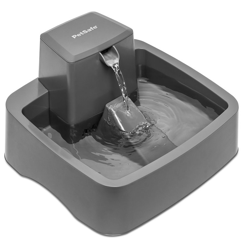PetSafe PWW00-16777 Pet Fountain, 1 gal Volume, Plastic, Gray