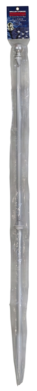 Valley Forge 60731 Flag Pole, 1 in Dia, 5 in H, Aluminum