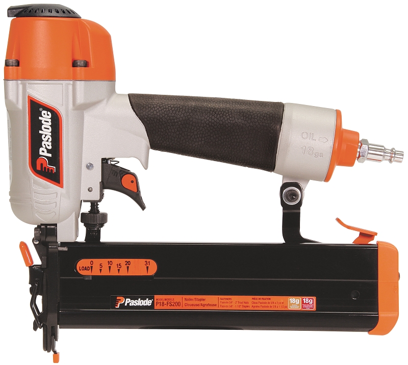 Paslode P18-FS200 Pneumatic Brad Nailer, 10-1/4 in L x 9-1/2 in H Dimensions, 100 Magazine, Straight Collation