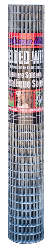 Jackson Wire 10082414 Welded Wire, 10 ft L, 30 in H, Smooth, Uniform Mesh, 1/2 x 1 in Mesh, 16 ga Gauge