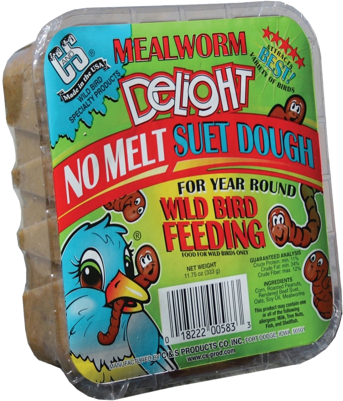 C&S No Melt Suet Dough Delights Series CS12583 Bird Suet, 11.75 oz