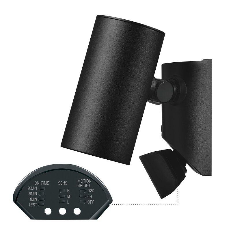 globe 17000205 Architectural Security Light, LED Lamp, Bright White, 2000 Lumens, 4000 K Color Temp, Black Fixture