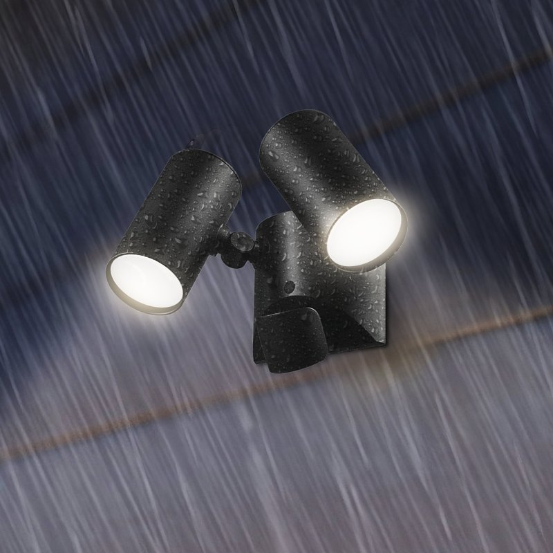 globe 17000205 Architectural Security Light, LED Lamp, Bright White, 2000 Lumens, 4000 K Color Temp, Black Fixture