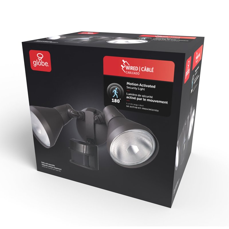 globe 17000272 Security Flood Light, Bronze Fixture