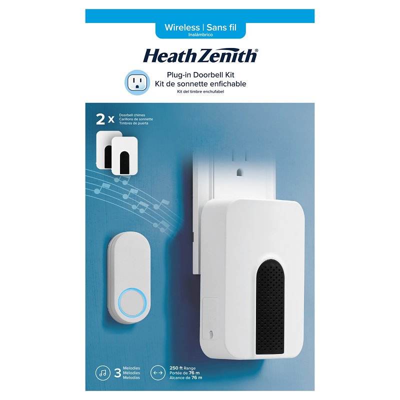 KIT DOORBELL PLUG-IN WRLSS WHT
