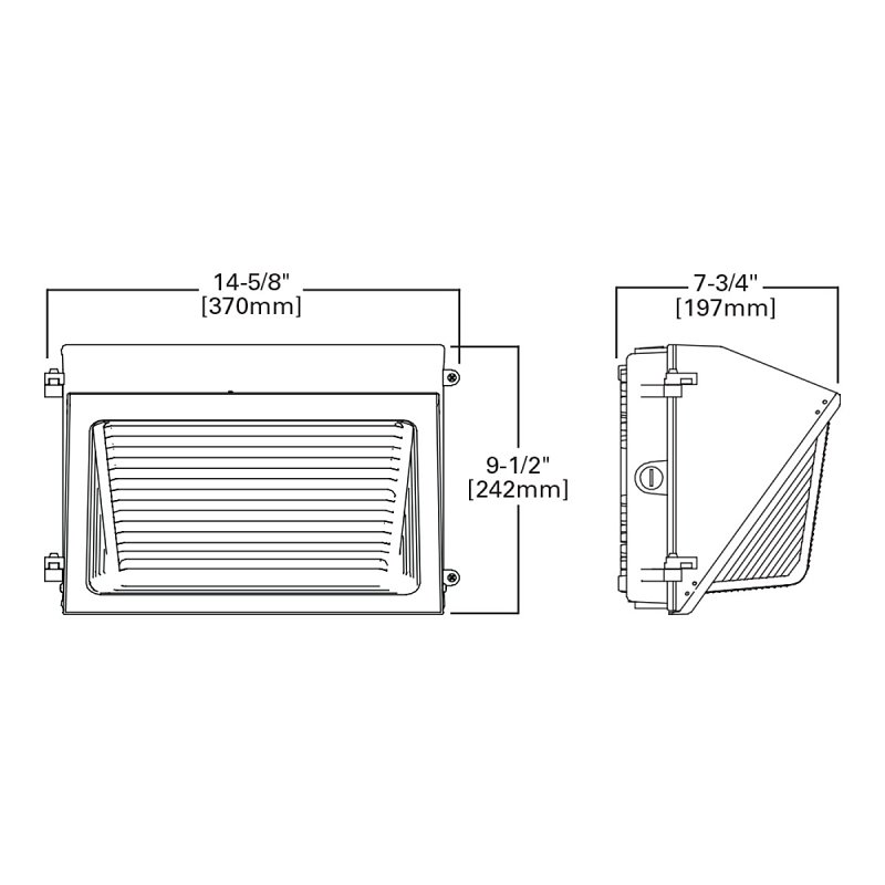 Lumark WPM WPMLED10B Wall Pack, 120/277 V, 38 W, LED Lamp, 4869 Lumens, 4000 K Color Temp, Aluminum Fixture