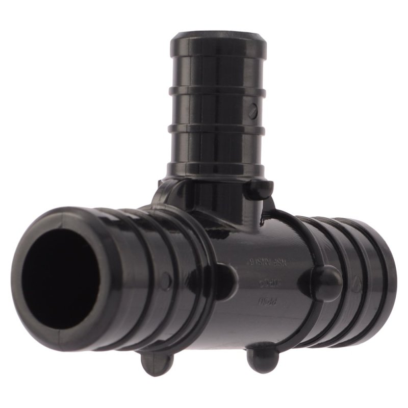 SharkBite UP412A5 Reducing Pipe Tee, 1/2 x 3/4 in, Plastic, 160 psi Pressure
