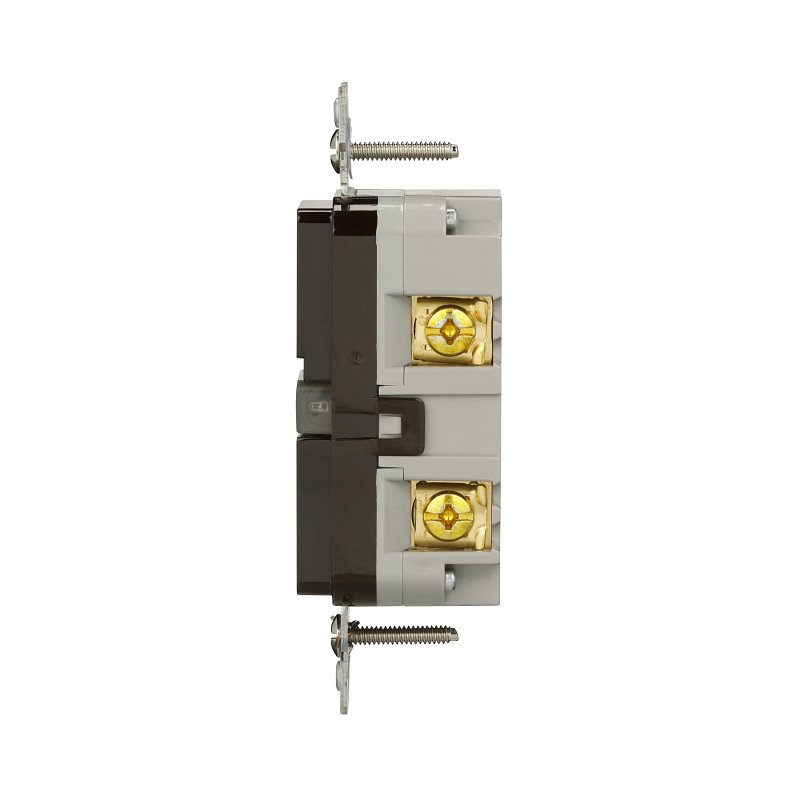 Eaton GF15B Self-Test GFCI Receptacle, 125 V, 15 A, NEMA: NEMA 5-15R, Back, Side Wiring, Brown