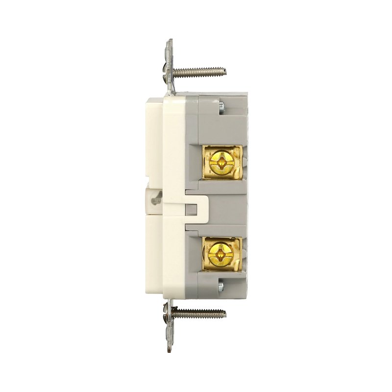 Eaton GF15LA Self-Test GFCI Receptacle, 125 V, 15 A, NEMA: NEMA 5-15R, Back, Side Wiring, Light Almond