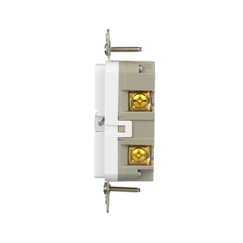 Eaton GF20W GFCI Receptacle, 125 V, 20 A, NEMA: NEMA 5-20R, Back, Side Wiring, White