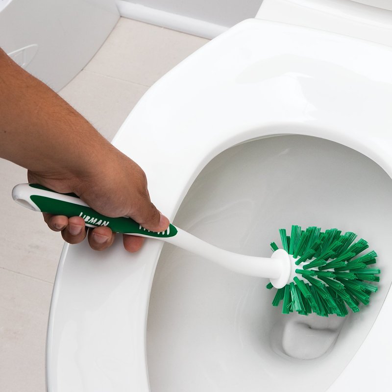 Libman 1020 Toilet Bowl Brush, 1 in L Trim, PET Bristle, 19-1/4 in OAL