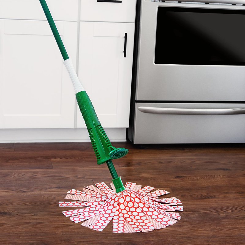 Libman Heavy-Duty Wonder 1228 Wet Mop, Quick Connect Mop Connection, Microfiber Mop Head, White Mop Head, Steel Handle