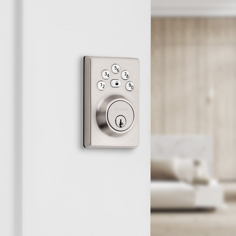 Kwikset Powerbolt 240 Series 992400-004 Keypad Electronic Lock, Contemporary, 3 Grade, Satin Nickel, KW1 Keyway, 1/PK