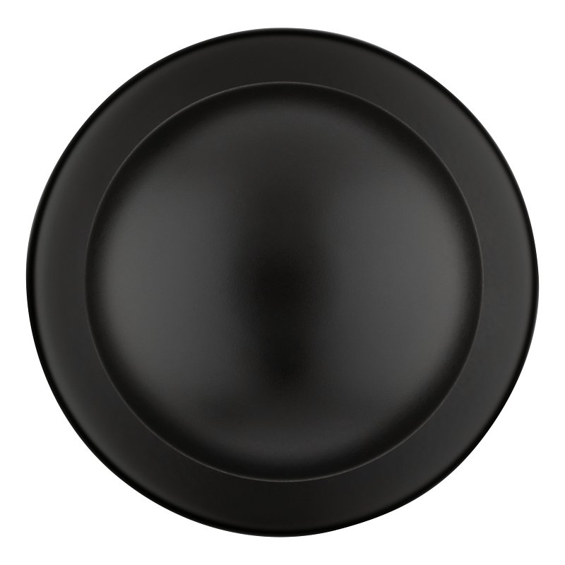 Kwikset 92001-622 Hall and Closet Knob, Zinc, Matte Black, 2-3/8 to 2-3/4 in Backset, 1-3/8 to 1-3/4 in Thick Door
