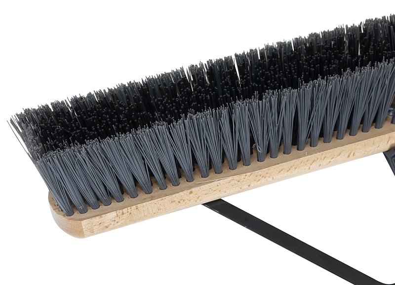 Simple Spaces 93110 Push Broom, 24 in Sweep Face, 3 in L Trim, Polypropylene Bristle, 60 in L, Bolt with Brace