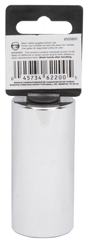Vulcan MT6528987 Drive Socket, 27 mm Socket, 1/2 in Drive, 12-Point, Chrome Vanadium Steel, Chrome