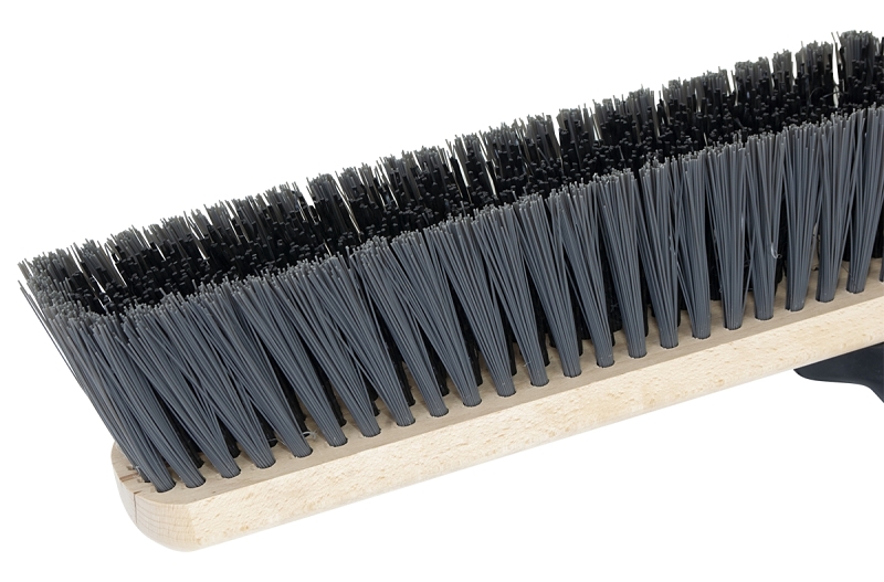Simple Spaces 93130 Push Broom, 24 in Sweep Face, 3 in L Trim, Polypropylene Bristle, 60 in L, Bolt with Brace