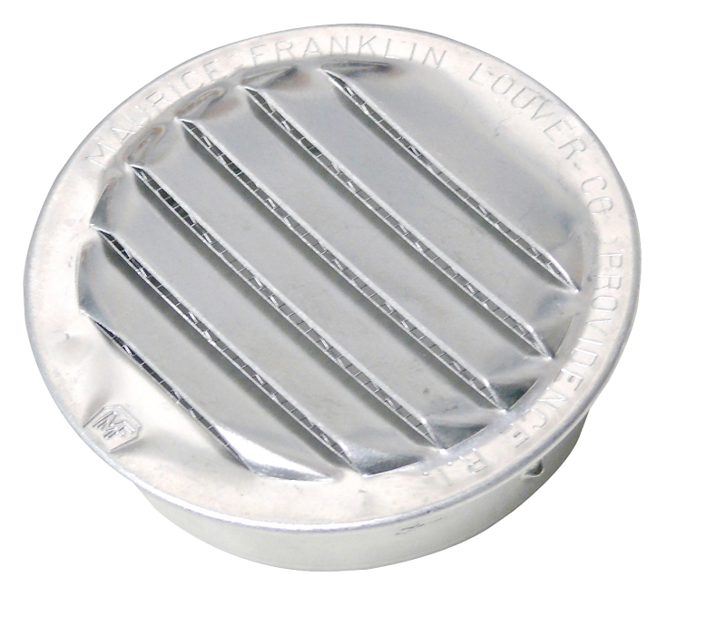 Duraflo 61RAA25D Mini Louvers Vent, 2.88 in Dia, Round, Aluminum, Mill