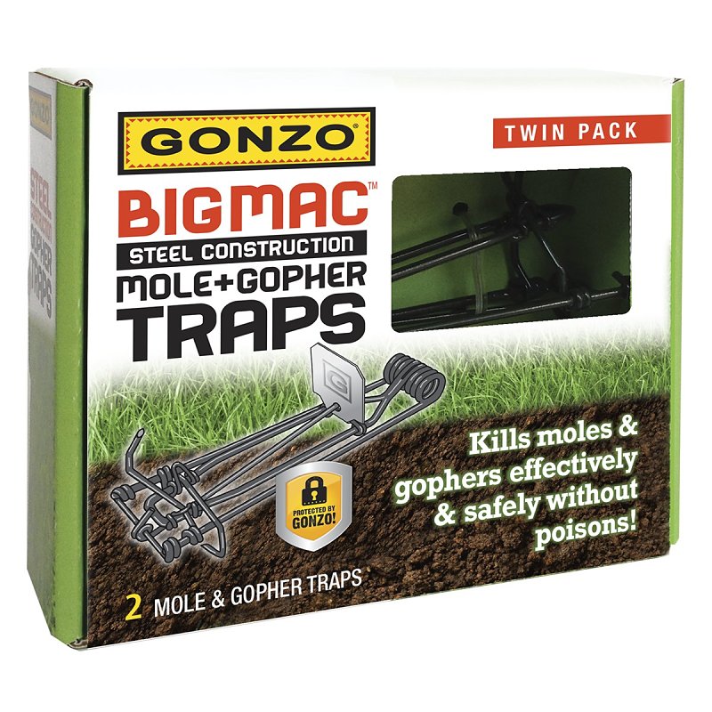 Gonzo 5000 Mole and Gopher Trap, 5-1/2 in L, 2 in W