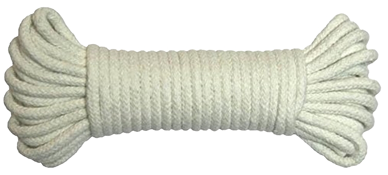 Ben-Mor 60606 Rope, 7-3/2 in Dia, 100 ft L, Cotton, White