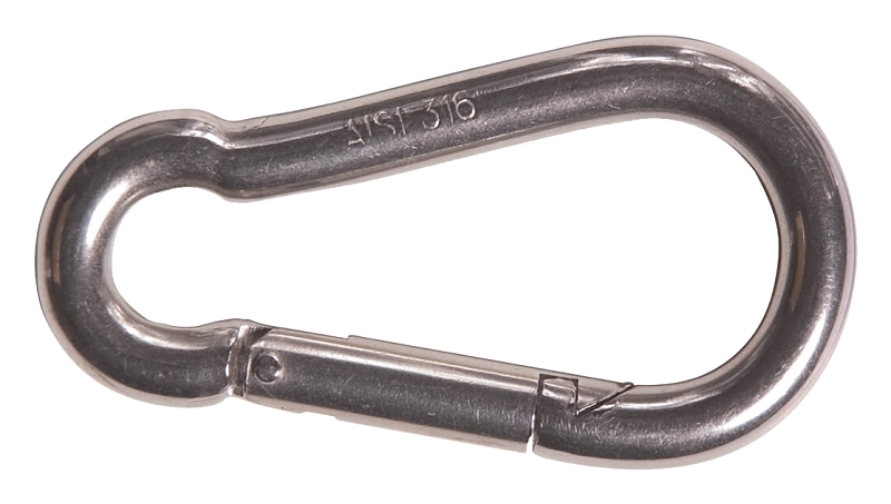 Ben-Mor 73087 Carbine Snap Hook, 1/4 in, Stainless Steel