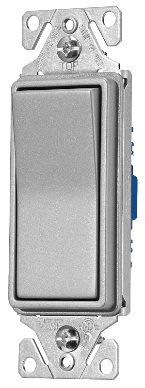 Eaton Wiring Devices 7500 7501SG-K-L Rocker Switch, 15 A, 120/277 V, SPST, Thermoplastic Housing Material