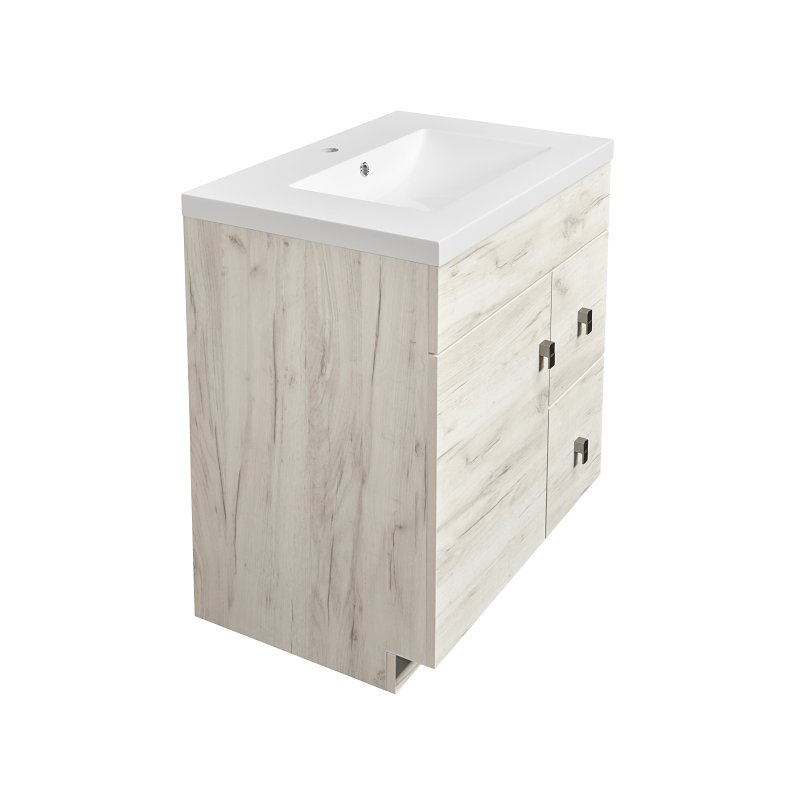 Luxo Marble Eco Series ECO 3122 MAG OLDW Bathroom Vanity, 31 in W Cabinet, 31-1/4 in D Cabinet, 31-3/4 in H Cabinet
