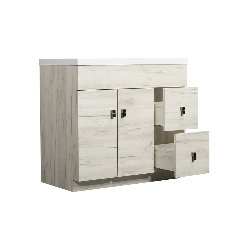 Luxo Marble Eco Series ECO 3722 MAG OLDW Bathroom Vanity, 37 in W Cabinet, 21-1/4 in D Cabinet, 31-3/4 in H Cabinet