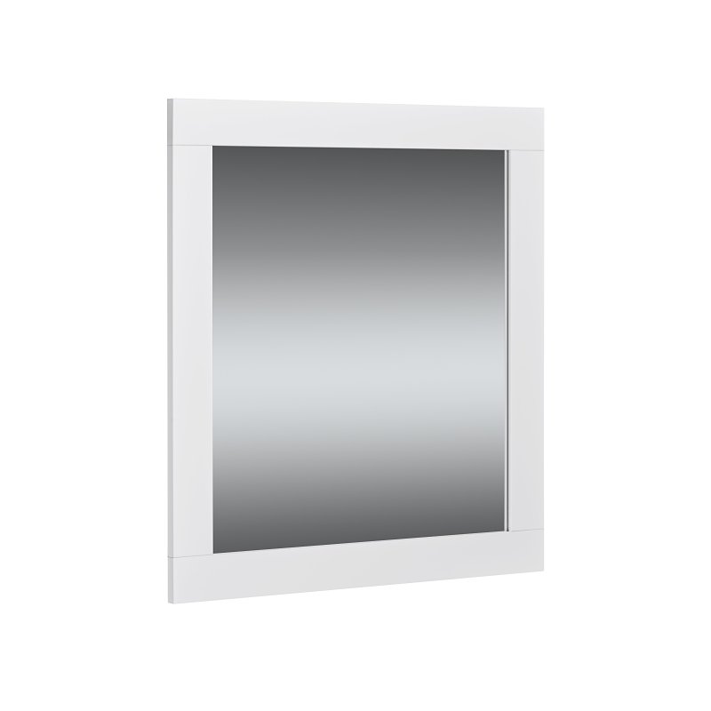 Luxo Marble West Series WEST MR30 Mirror, Rectangular, 30 in L, 28 in W, Matte White Frame, Hung Installation