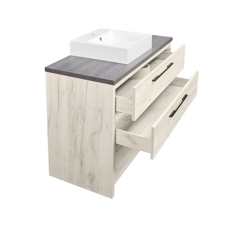 Luxo Marble Bold Series BOLD V3620S45 Bathroom Vanity, 36 in W Cabinet, 19-3/4 in D Cabinet, 32 in H Cabinet, Old White