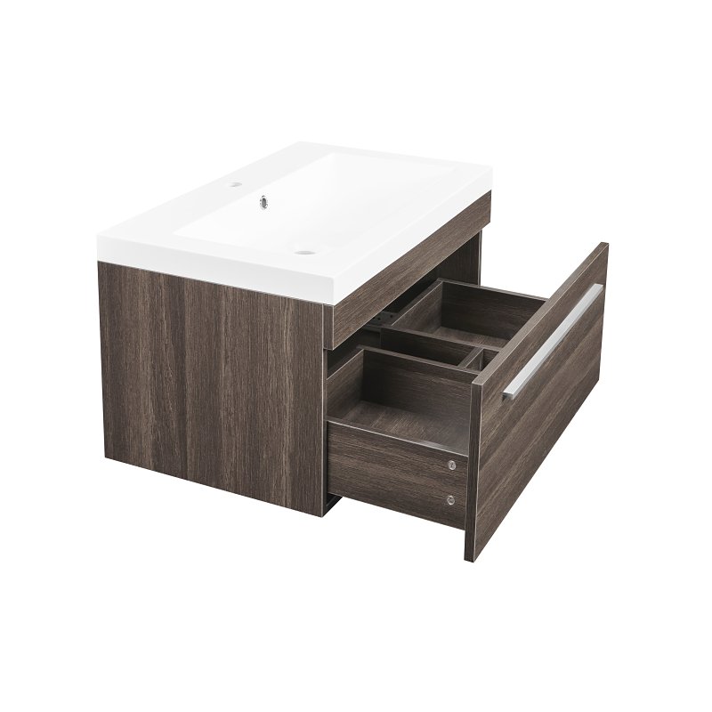 Luxo Marble Relax Series RELAX V76 A Bathroom Vanity, 30.13 in W Cabinet, 19 in D Cabinet, Melamine Linen, Alamo