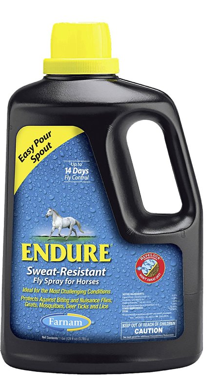 Farnam Endure 100526253 Fly Spray, Liquid, White, 1 gal Bottle