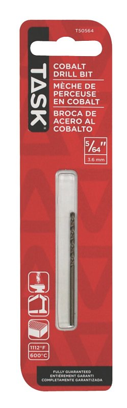 Task T50564 Drill Bit, 5/64 in Dia, 1/PK