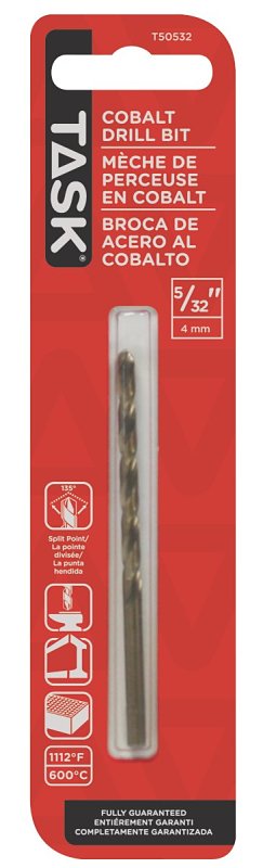 Task T50532 Drill Bit, 5/32 in Dia, 1/PK