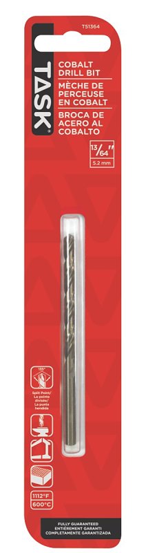 Task T51364 Drill Bit, 13/64 in Dia, 1/PK