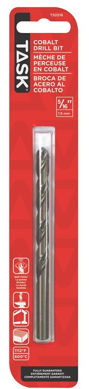 Task T50516 Drill Bit, 5/16 in Dia, 1/PK