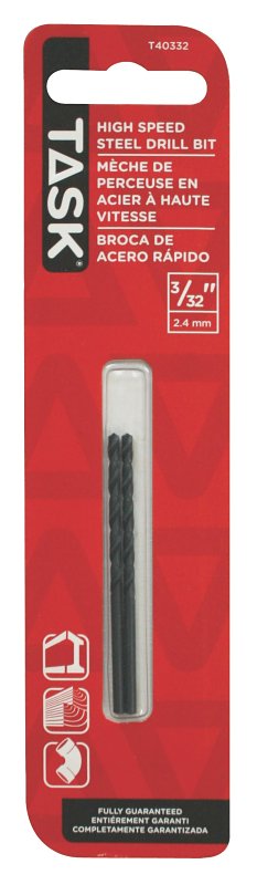 Task T40332 Drill Bit, 3/32 in Dia, 3/8 in Dia Shank, Reduced Shank