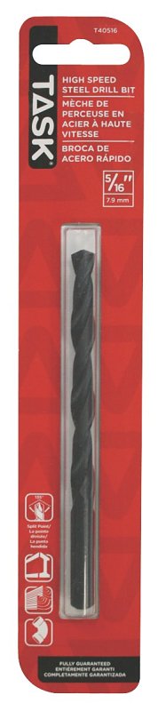 Task T40516 Drill Bit, 5/16 in Dia, 3/8 in Dia Shank, Reduced Shank
