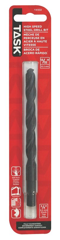 Task T41332 Drill Bit, 13/32 in Dia, 3/8 in Dia Shank, Reduced Shank, 1/PK