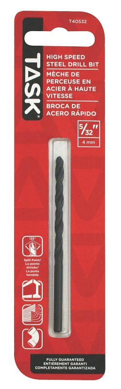 Task T40532 Drill Bit, 5/32 in Dia, 1/PK