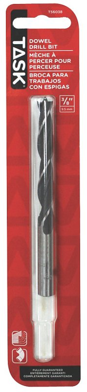 Task T56038 Dowel Drill Bit, 3/8 in Dia, Wide Flute